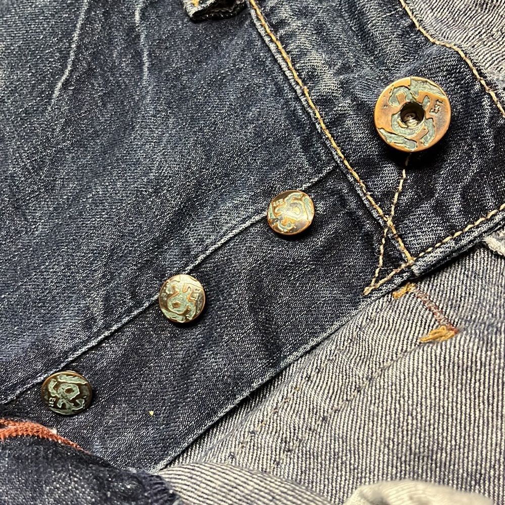 Vintage 1921 Classic Blue Denim Jeans 34/34 - Picture 7 of 16